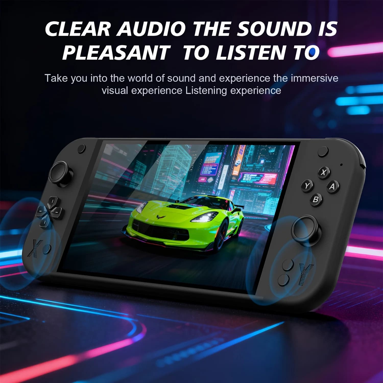 G90 handheld video game console with 7.0-inch IPS high-definition screen. Enjoy a variety of classic games with ergonomic compac