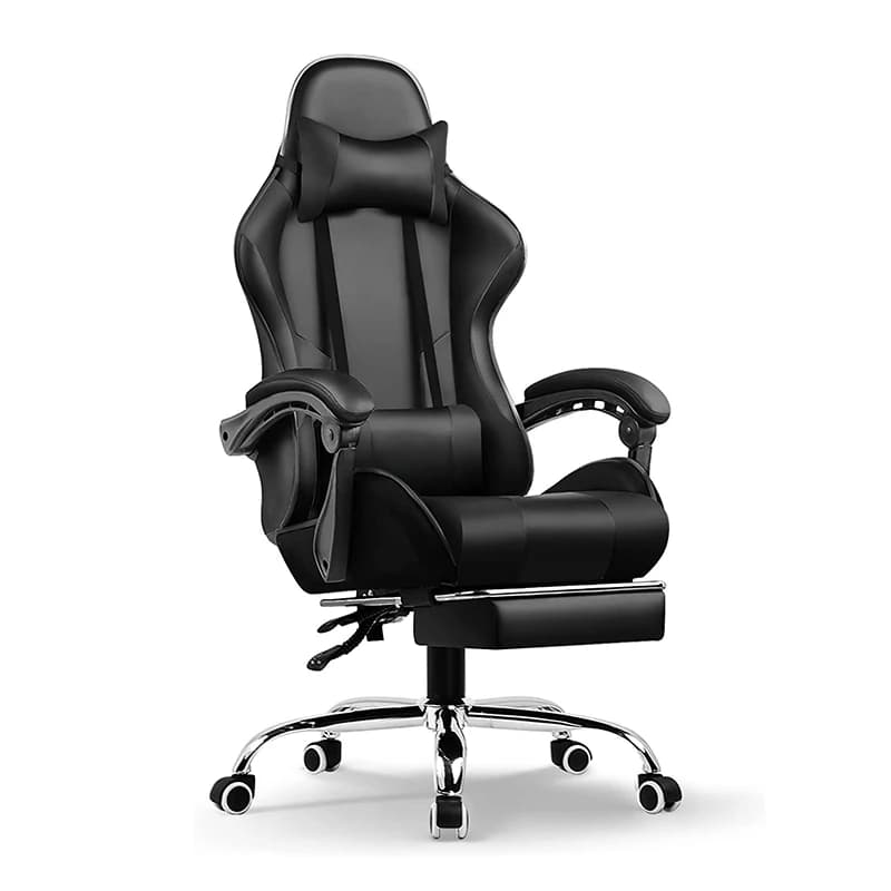 Gaming Chair Computer Chair with Footrest and Lumbar Support  Height Adjustable Game Chair