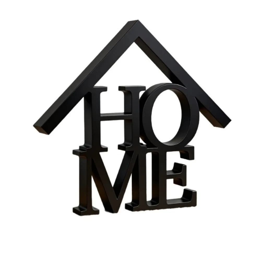 Creative House-Shaped Home Ornaments Geometric Letter Simple Desktop Decoration 3D Printed Home Decor Housewarming