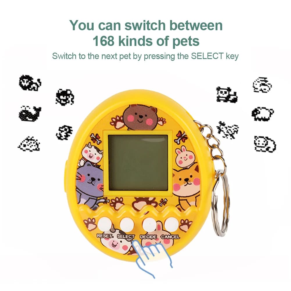Creative Electronic Pet Game Toy 168 Pets In 1 Virtual Pet Electronic Toys Mini Handheld Game Children Gifts