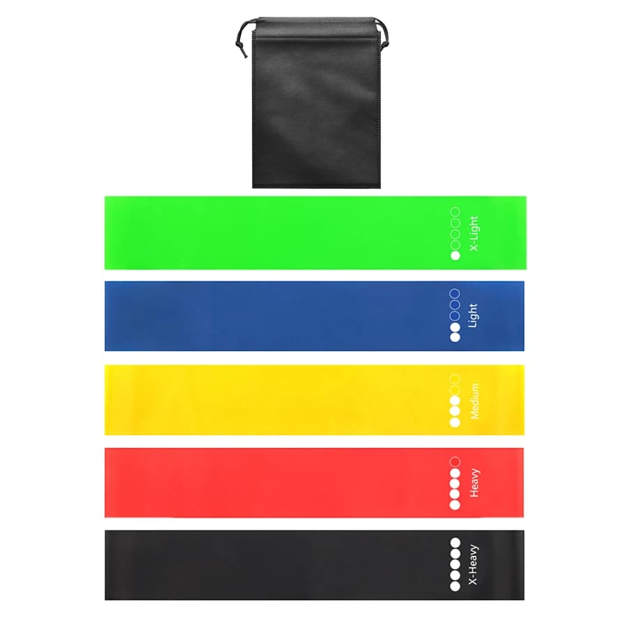 5-Level Resistance Bands Set for Yoga Pilates Home Gym Exercise Fitness Sport Elastic Rubber Bands for Workout Gym Accessories