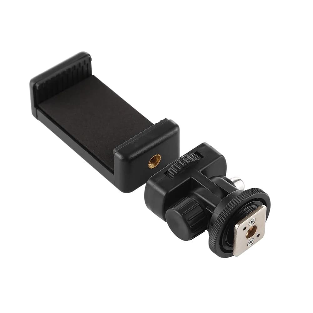 Phone Mount for Camera Hot Shoe Mobile Phone Clip Holder Monitor Flexible Tripod Adapter for Canon Nikon Sony DSLR Camera