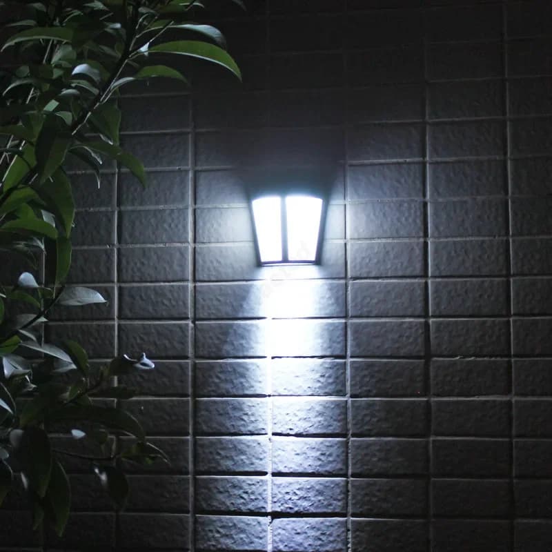 LED Solar Wall Lamp for Outdoor Garden Courtyard Fence Landscape Garage Decoration Atmosphere Lighting Fixtures