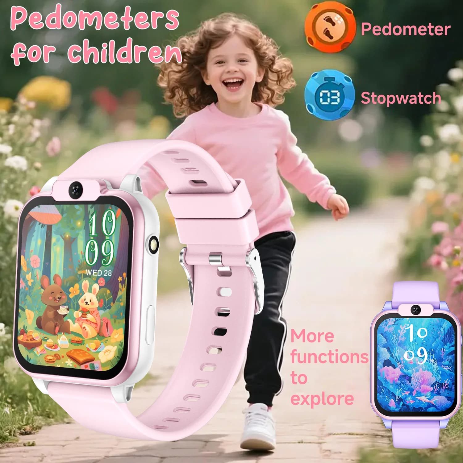 2026 NEW Smart Watch for Children Multifunctional Watch Camera Control Take Photo Multi-mode Wisdom Games 24 Languages Gift Kids