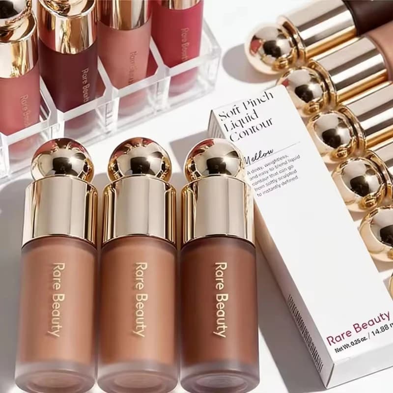 Rare Beauty Always Sunny Happy Sol Silky Three-dimensional Bronze Contour Stick Natural Matte Blusher Highlight Gloss Mirror
