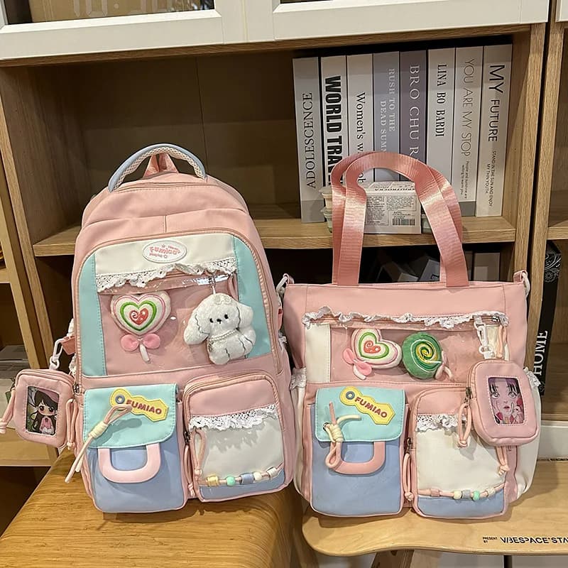 Backpack School Bag Girl Back Pack For Children Kid Child Teenager Female Class Schoolbag Primary Women Bagpack Teen Bookbag Kit
