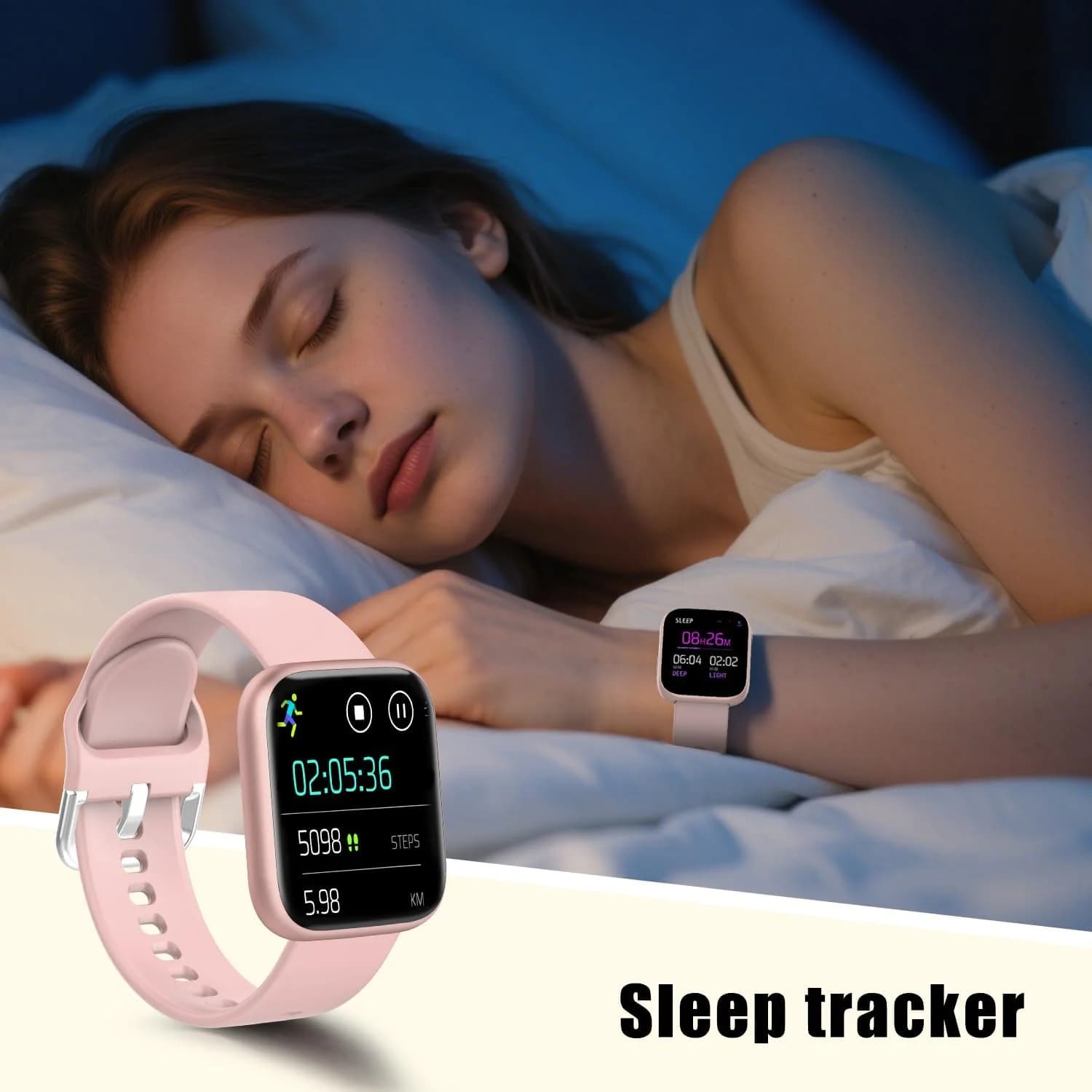 Smart Watch for Women,1.4" Touchscreen IP67 Waterproof,SpO2,Heart Rate,Sleep Monitor, Pedometer,Music Control for iOS Android