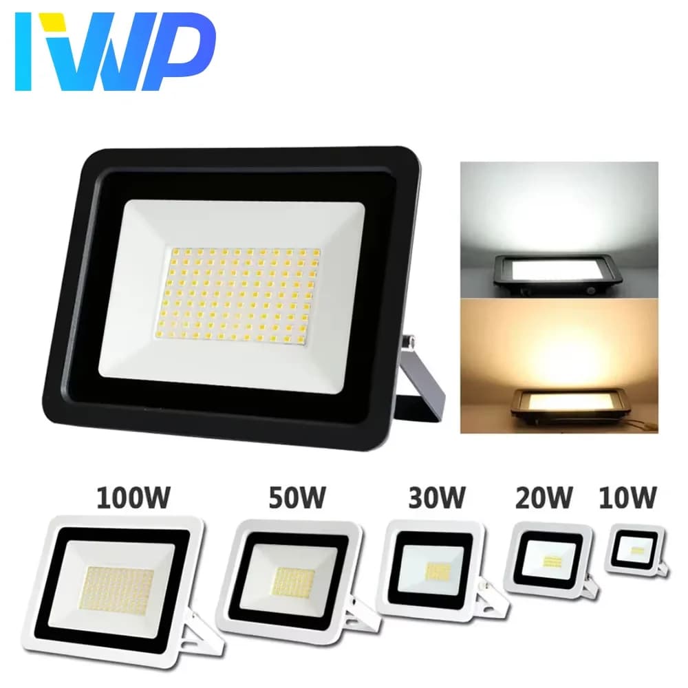 LED Flood Light 10W 20W 30W 50W 100W 220V IP68 Waterproof Outdoor Spotlight Garden Street Lamp Projector Lamp Wall LED Reflector