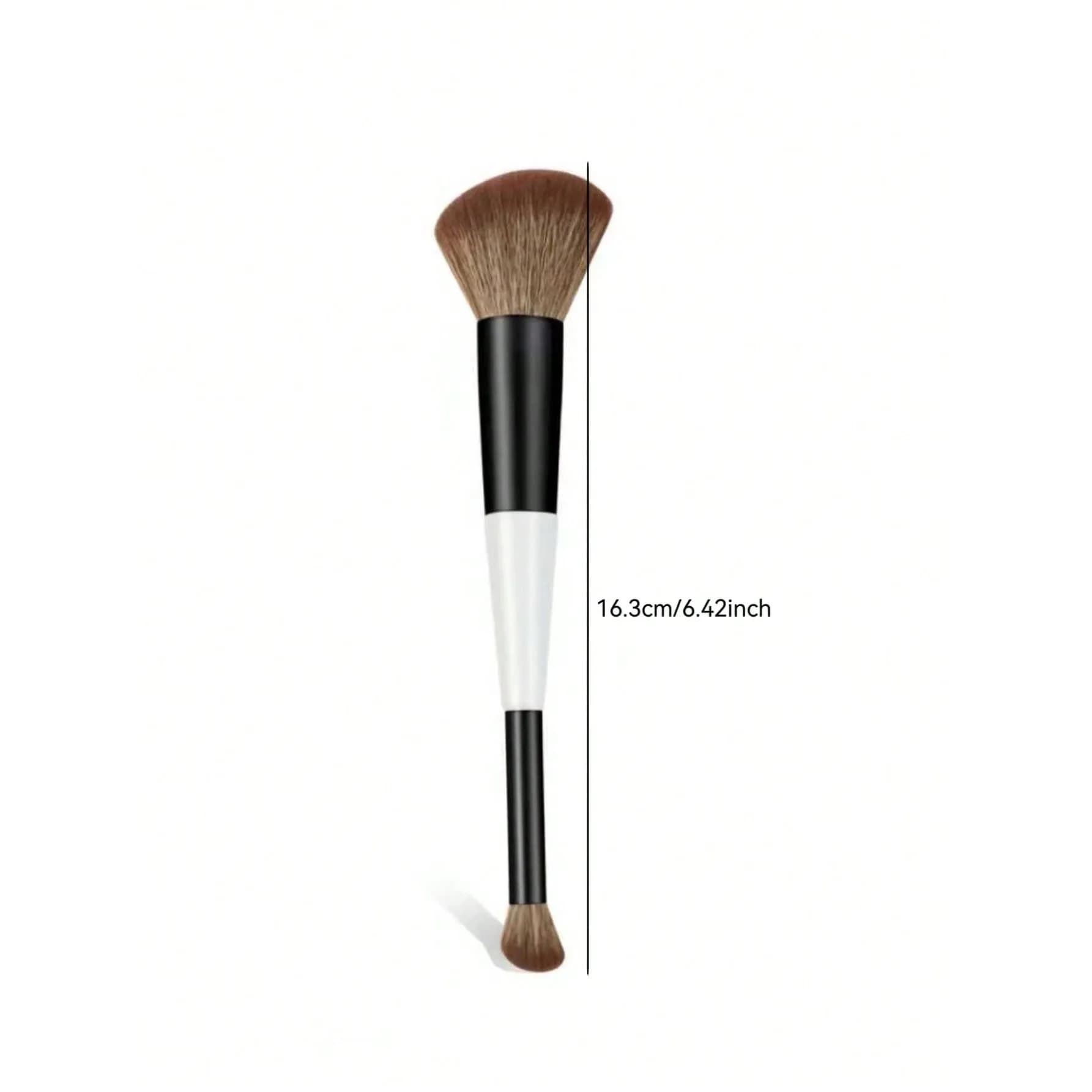 1 double-ended makeup brush, foundation brush, concealer brush, blush brush, contour brush, eyeshadow brush, multi-functional makeup brush