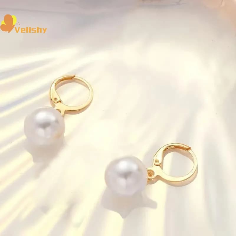 2 Pieces Of Round Pearl Jewelry Set, Earrings, Pendants, Necklaces, Ladies' Exquisite And Fashionable Wedding Jewelry Set,Gifts