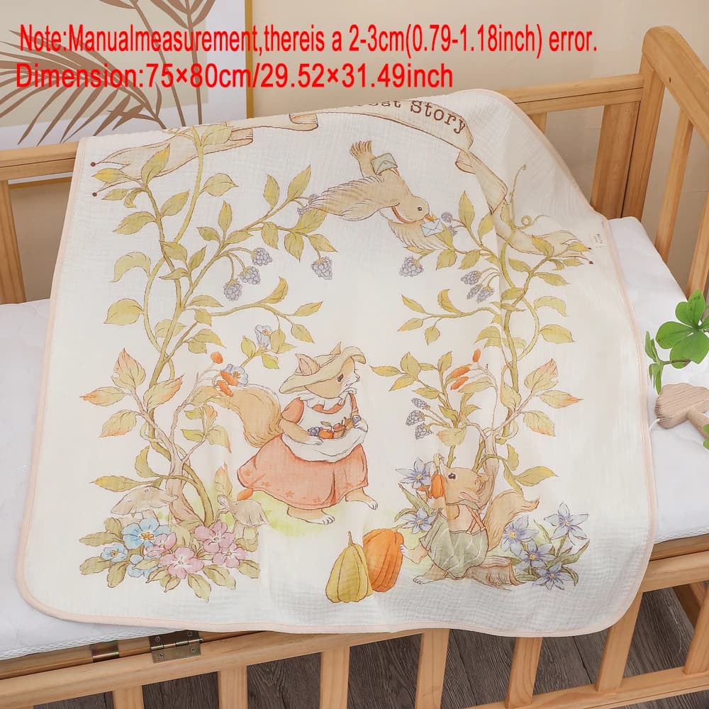 Newborn baby bath towel pure cotton gauze bath towel Class A soft children's blanket absorbent newborn baby blanket