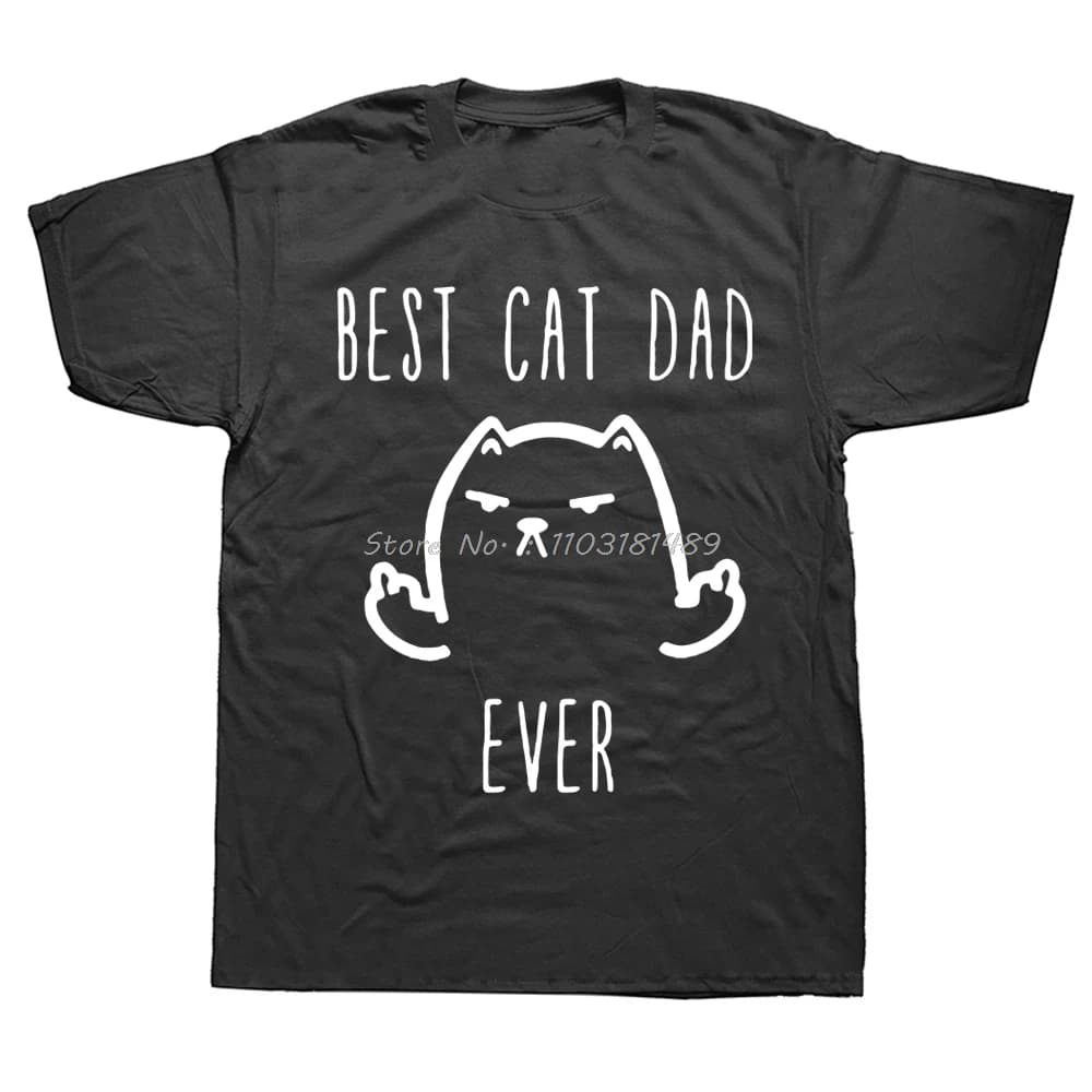 Cat Dad Definition Funny Meaning Shirt Cat Lover Father Gift Camisas Hombre Funny Men's Top T-Shirts Cotton T Shirt Family