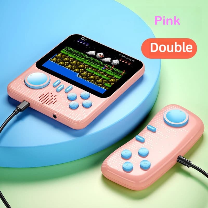 G7 Retro Handheld Game Console, 3.5-Inch LCD,  Built-In 666 Games,Portable Gaming Console, USB Charging Cable, AV Output Cable
