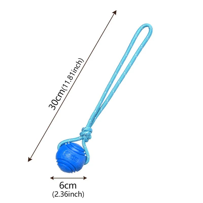Dog Training Ball on Rope Cotton Rope Ball Nontoxic Durable Toy for Small Medium Dogs Interactive Pull Throw for Indoor Outdoor