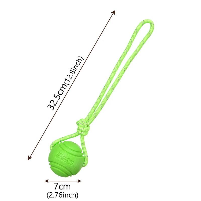 Dog Training Ball on Rope Cotton Rope Ball Nontoxic Durable Toy for Small Medium Dogs Interactive Pull Throw for Indoor Outdoor