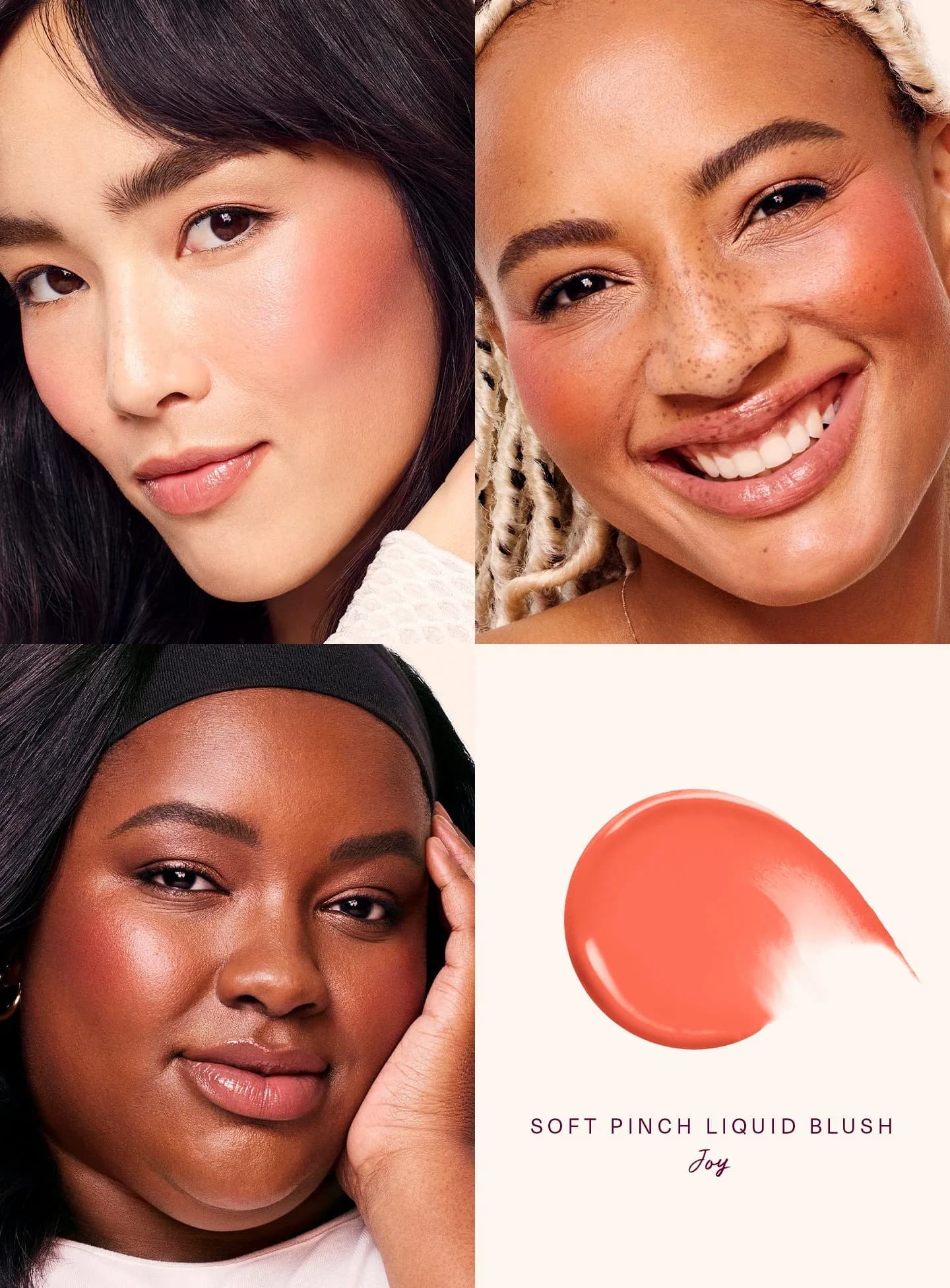 Rare Beauty Melting Cream Blush Makeup Matte Pearlescent Texture Glitter Blush Highlighter Bright Nourish Moisturize Lip Gloss