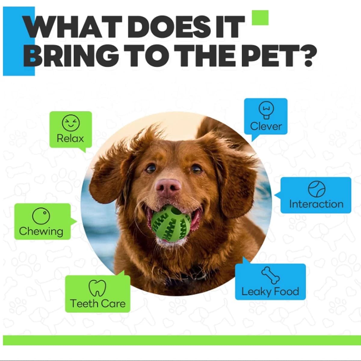Dog Teeth Cleaning Toy, Interactive Food Dispensing Ball for Puppy Chewing Durable Rubber Treat Ball for Small Medium Large Dogs