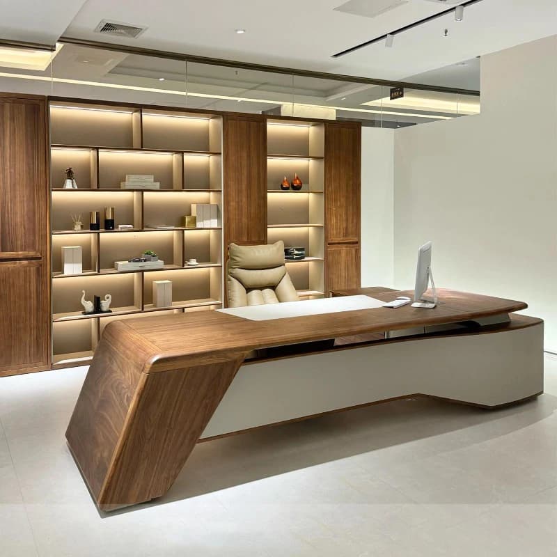 Wooden Fashion Office Desk Simple Creative Cheap Interior Big Size Office Desk Save Space Meuble Bureau Chinese Style Furniture