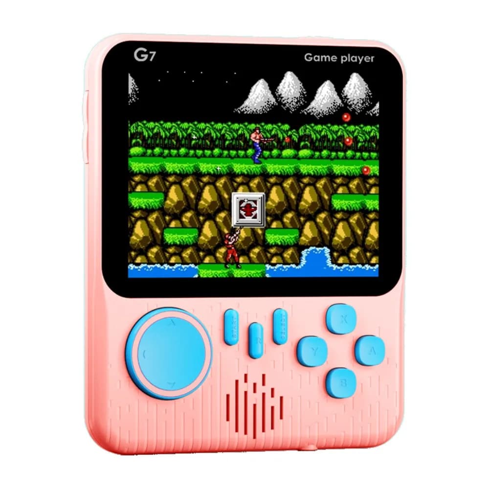 G7 Retro Handheld Game Console, 3.5-Inch LCD,  Built-In 666 Games,Portable Gaming Console, USB Charging Cable, AV Output Cable