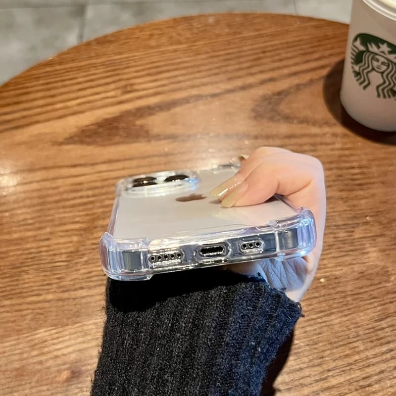 Soft Transparent Phone Case For iPhone 11 12 13 14 15 16 Pro Max X Xs XR Max 7 8 Plus Mini TPU Clear Shockproof Cases Cover