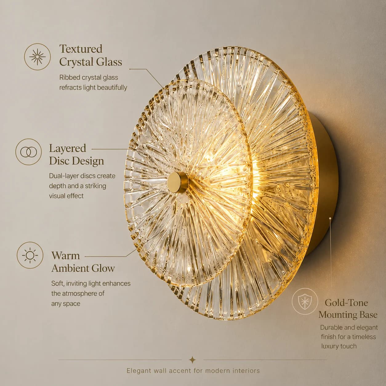 Post-modern Home Decor For Living Room Background Wall Lamp Bedroom Light Fixtures Luxury Glass Corridor Aisle Sconces