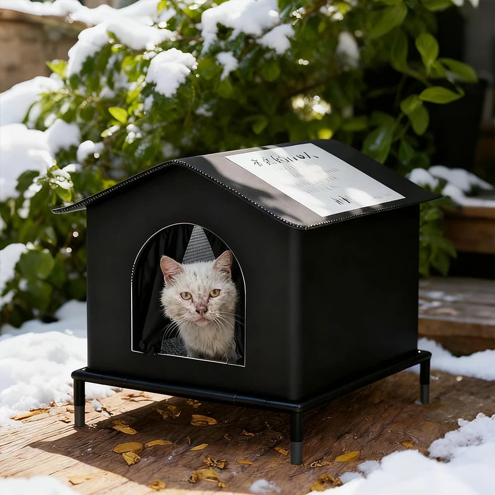 Cat House for Outside or Indoor Coldproof and Insulated Designs for Strays Cats All Season Large Capacity and Warm Waterproof