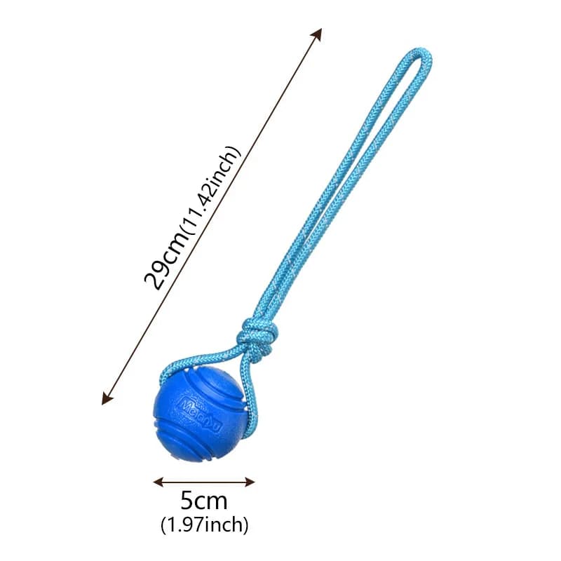 Dog Training Ball on Rope Cotton Rope Ball Nontoxic Durable Toy for Small Medium Dogs Interactive Pull Throw for Indoor Outdoor