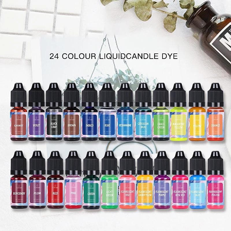 24Colors Candle Pigment Colorant Coloring Agent For DIY Candle Soap Bath Bomb-Candle-Dye-24Pcs-300603