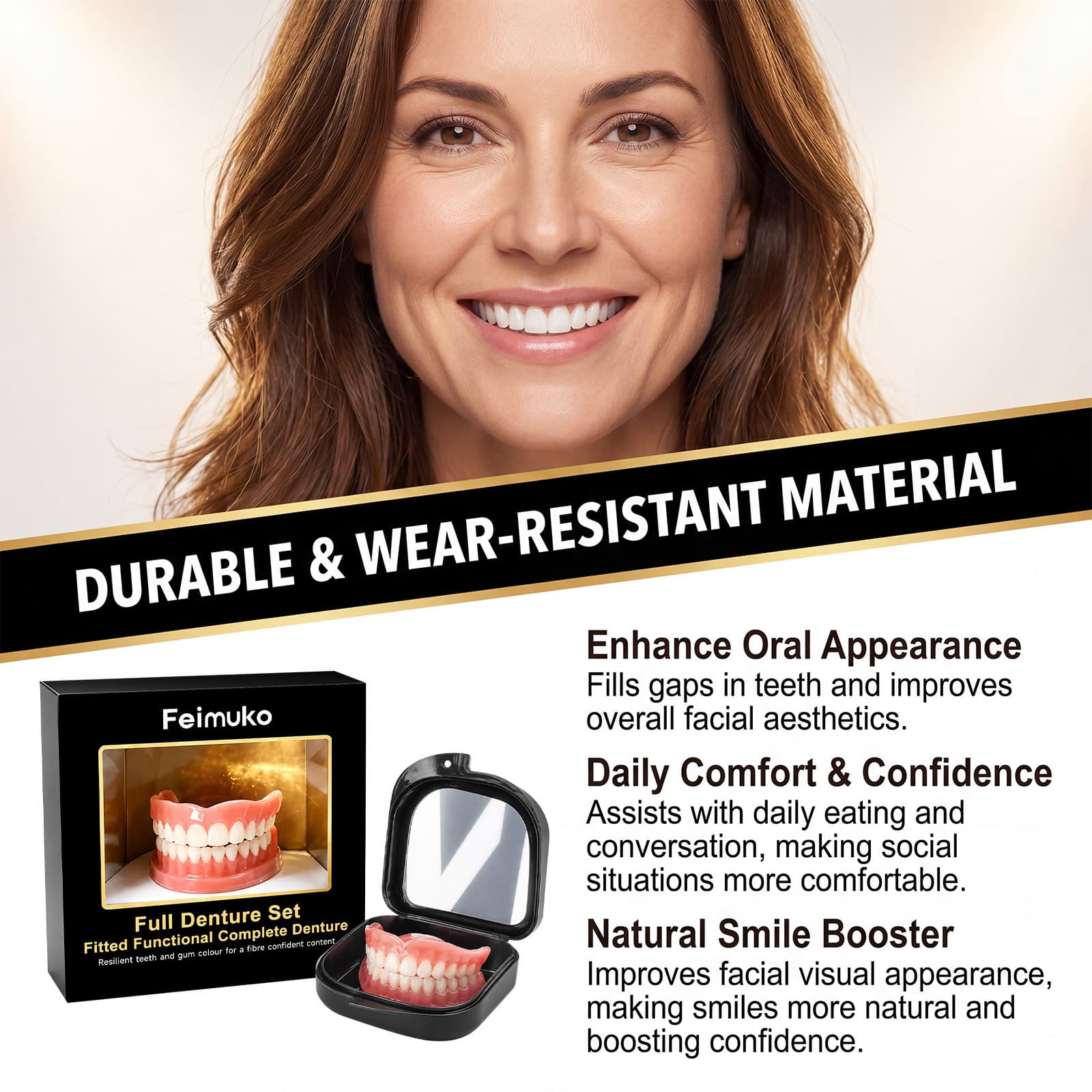 Denture Set Dental Cosmetic Kit For Correcting Gaps Between Teeth