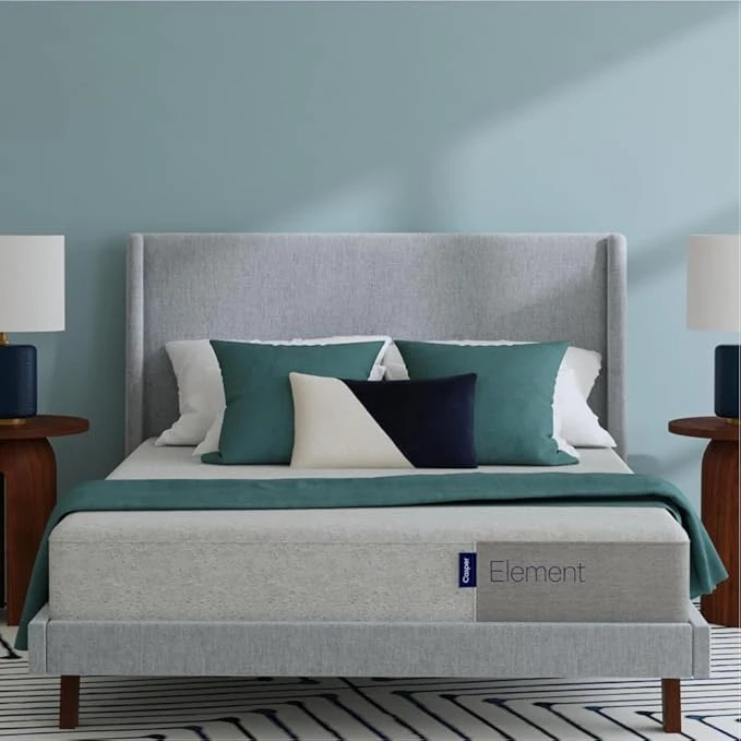Casper Sleep Element, Queen Medium Firm Mattress - Memory Foam + Support - 100-Night Trial - CertiPUR-US Mattress, Grey