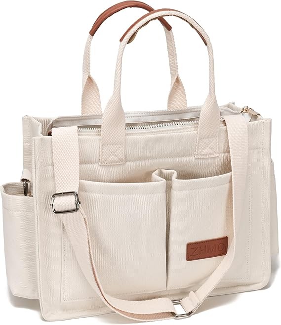 Large Canvas Tote Bag for Women,Womens Crossbody Purse Handbags Totes Bags Work Laptop Book Beach Bag for Travel