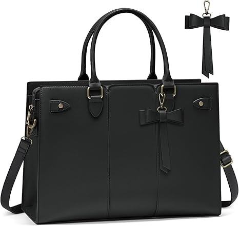 Laptop Bag for Women 15.6 Inch Laptop Tote Bag Waterproof Pu Leather Work Bag Computer Briefcase Office Teacher Handbag