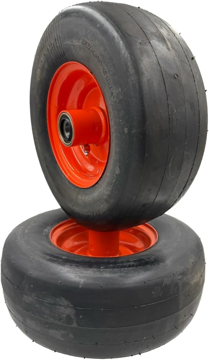 Set of 2-13x5.00-6 Smooth Wheel Assembly - Compatible with Z411KW, Z421KW