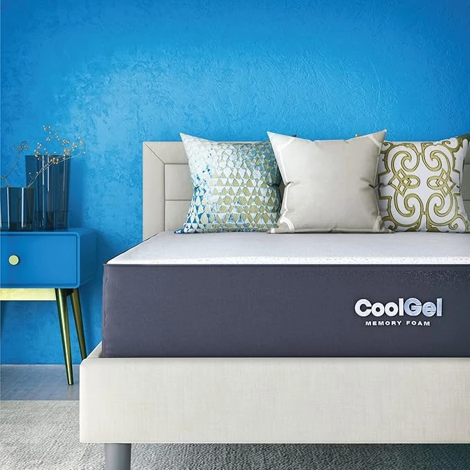 COOL GEL 10 Inch Medium Firm Memory Foam Mattress Twin Size, 10" with Pressure Relief, CertiPUR-US Certified, Cooling Twin Mattress in a Box