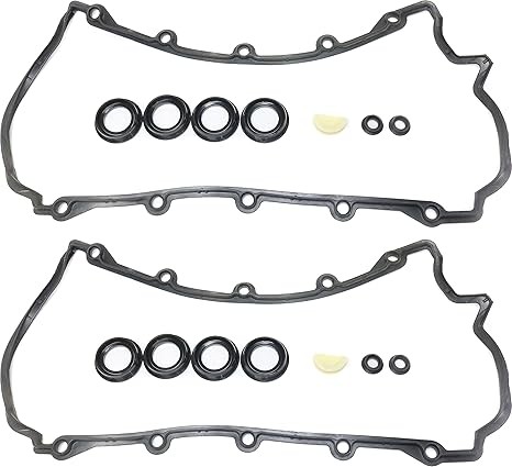Garage-Pro Valve Cover Gasket Set of 2 Compatible with 2004-2007 Volkswagen Touareg, Fits 2000-2004 Audi A6 Quattro, 2000-2006 A8 Quattro & 2002-2003 S6 with Grommets, 8 Cyl, 4.2L eng.