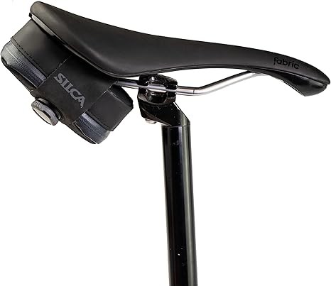 SILCA Mattone Under Seat Bag for Bicylces with Zipper and Waterproof zipper and BOA mounting system (Small, Black)