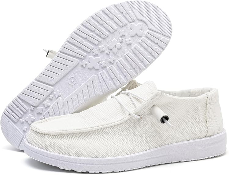 Betrue Womens Breathable Boat Shoes for Women, Womens Slip On Shoes Loafers Casual Deck Shoes, Womens Lightweight Canvas Lace Up Loafers