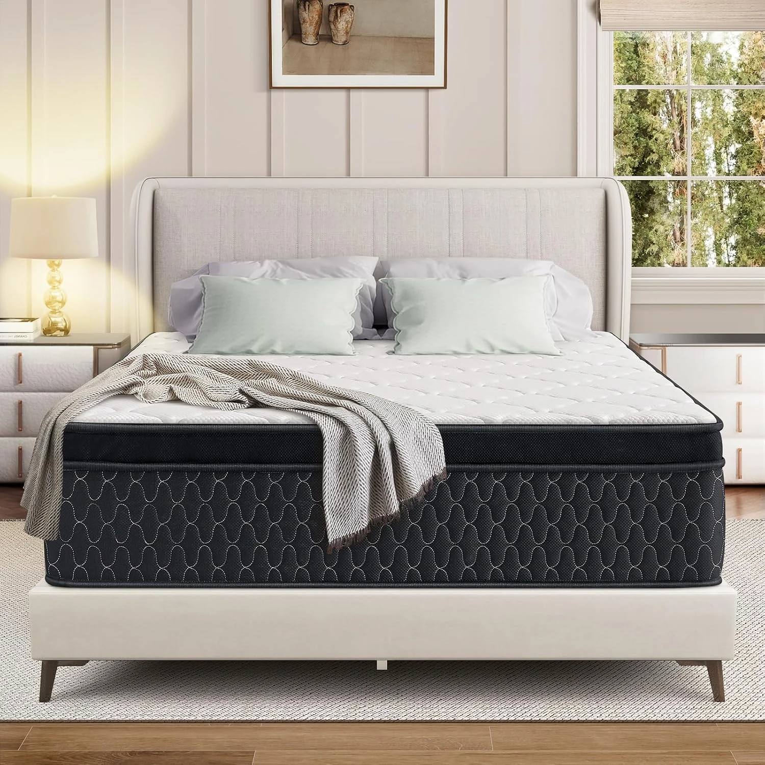 10 Inch Full Size Mattress,Memory Foam Hybird Mattress in a Box with Individually Wrapped Pocket Springs,Motion Isolation,Pressure Relief,Strong Edge Support,Medium Firm