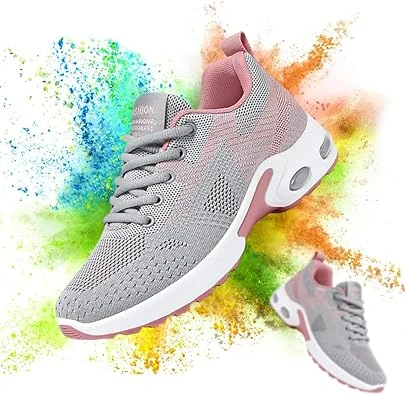 Padgene Womens Sneakers Air Cushion Running Shoes Lightweight Tennis Walking Shoes Mesh Breathable Gym Work Fashion Sneakers Athletic Comfortable Casual