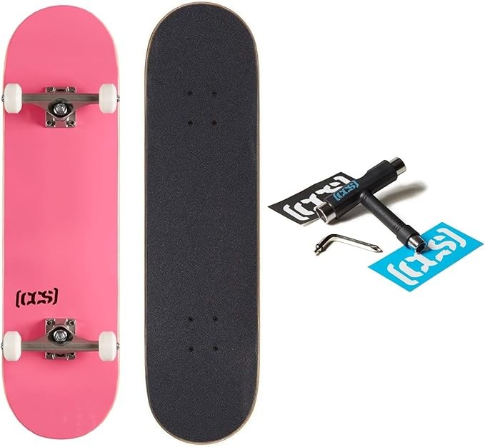 [CCS] Skateboard Complete | Maple Wood | Professional Grade | Fully Assembled with Skate Tool & Stickers | Adults, Kids, Teens, Youth | Boys & Girls