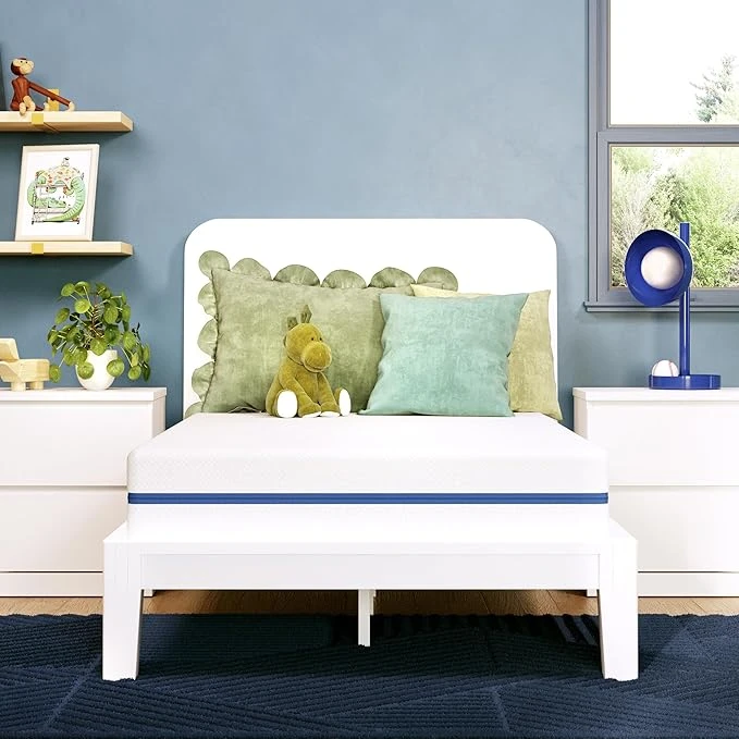 Nectar Kids Twin Mattress 8” - 2-Sided Design for Growing Children - Machine Washable Cooling Cover - Pressure Relieving Memory Foam - Fiberglass Free - 365 Night Trial