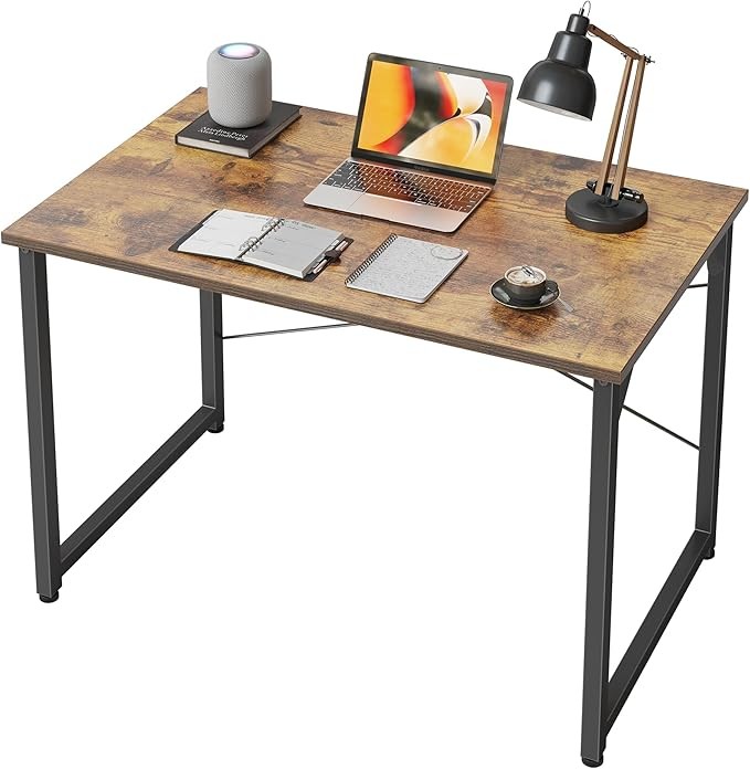 CubiCubi Computer Desk, 32 inch Small Home Office Desk for Small Spaces, Modern Simple Style for Home, Office, Study, Writing, Rustic Brown