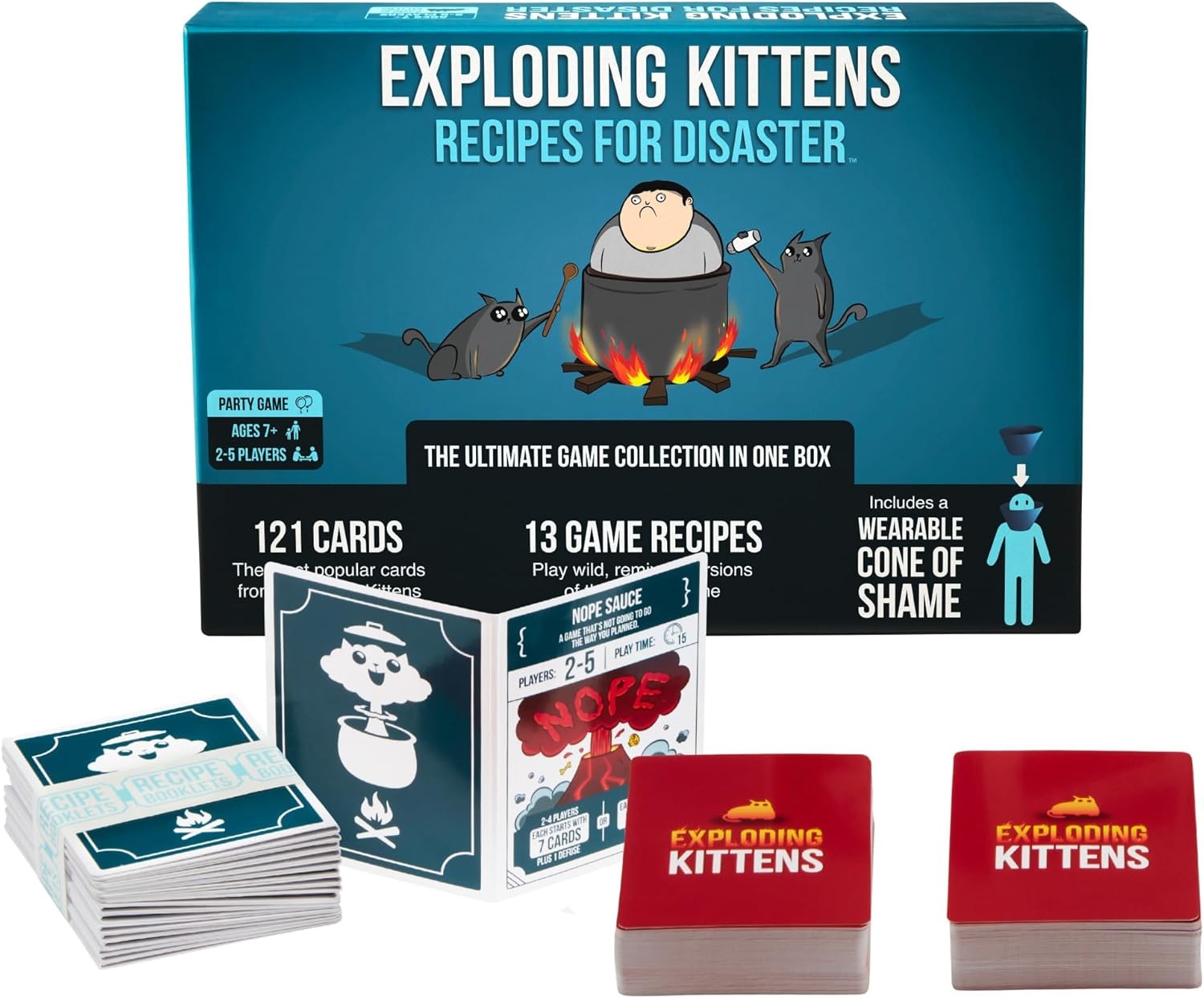 Recipes for Disaster by Exploding Kittens - 2-5 Players - Ages 7+ - 15 Minutes to Play - Deluxe High Stakes Card Game - Ideal for Party, Family Game Night, Kids and Adults
