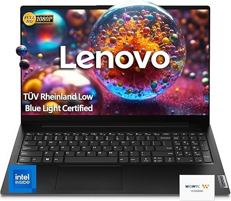 Lenovo V15 Laptop | 32GB RAM | 1TB PCIe SSD | Intel Celeron N4500 Processor | Intel UHD Graphics | 15.6" FHD 1080p Anti-Glare Display | Ethernet Port RJ-45 | Windows 11 Pro | WOWPC Recovery USB